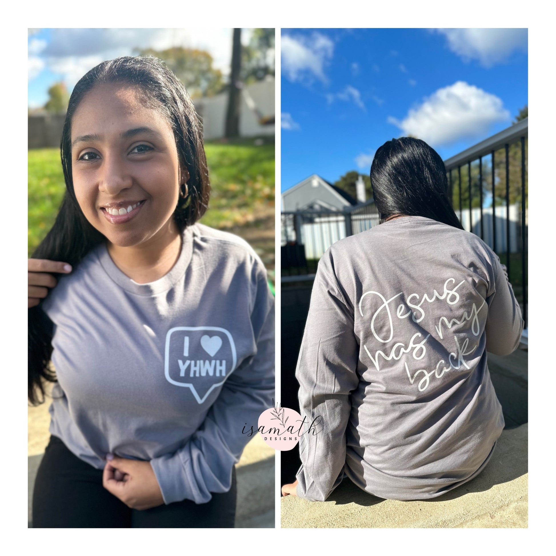Jesus has my back- Long sleeve t-shirt