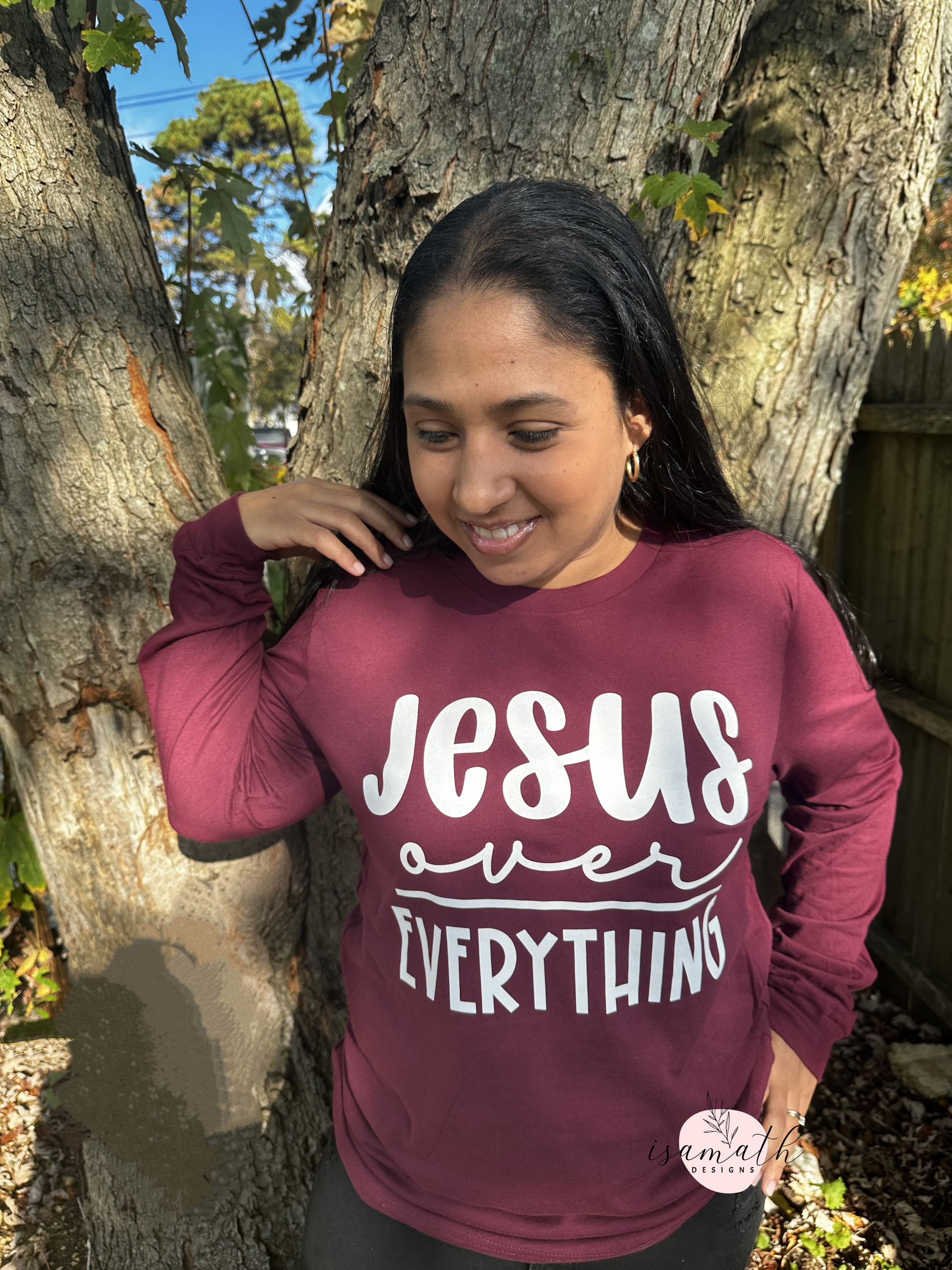 Jesus over everything - long sleeve t-shirt