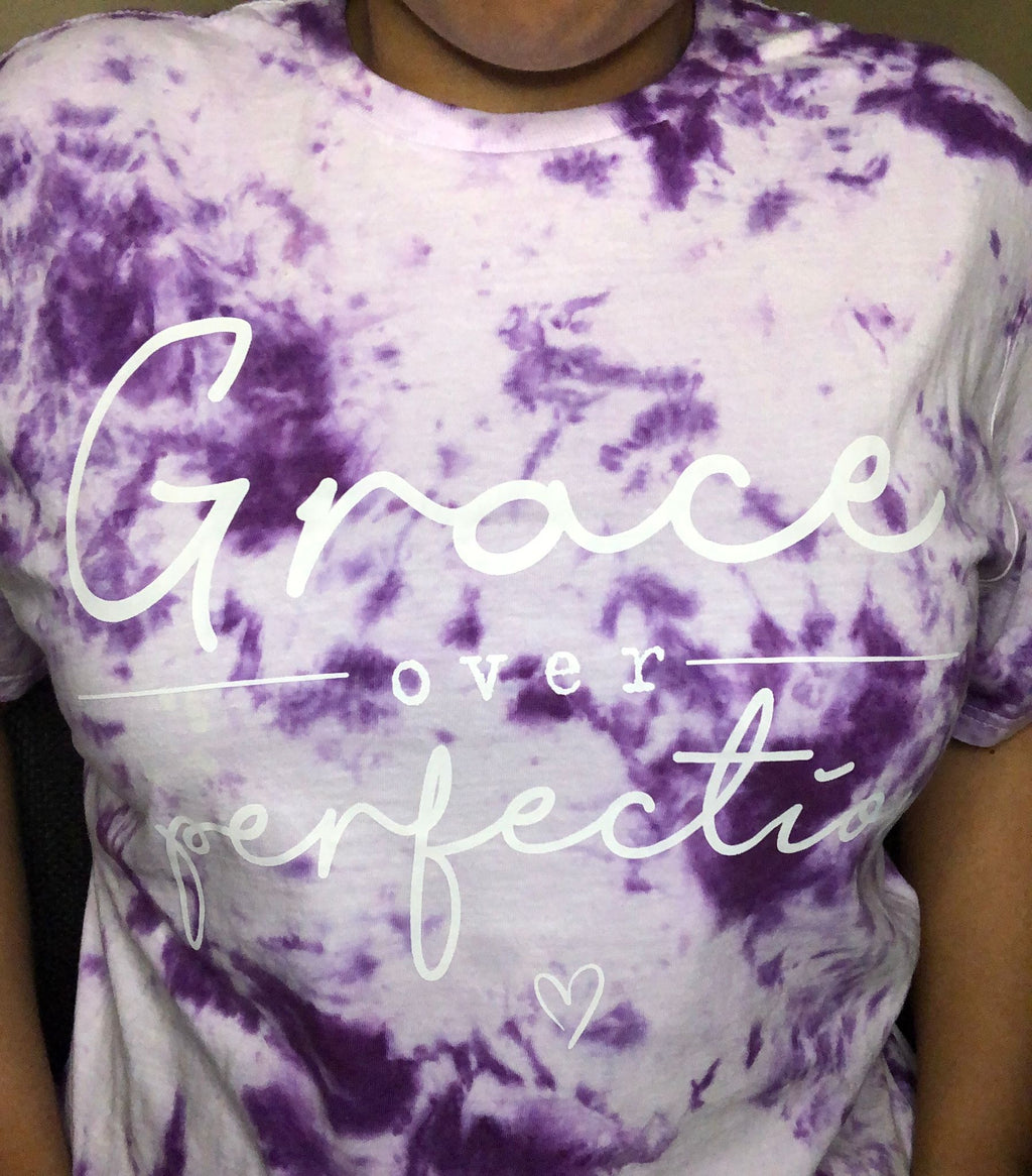 Grace over Perfection - Grape tie dye