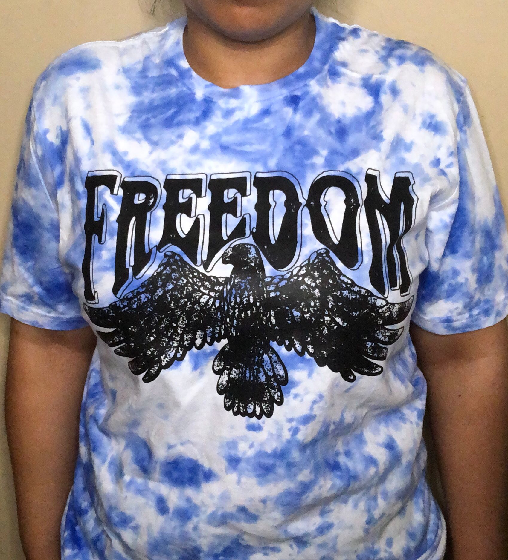 Freedom Eagle - blue tie dye