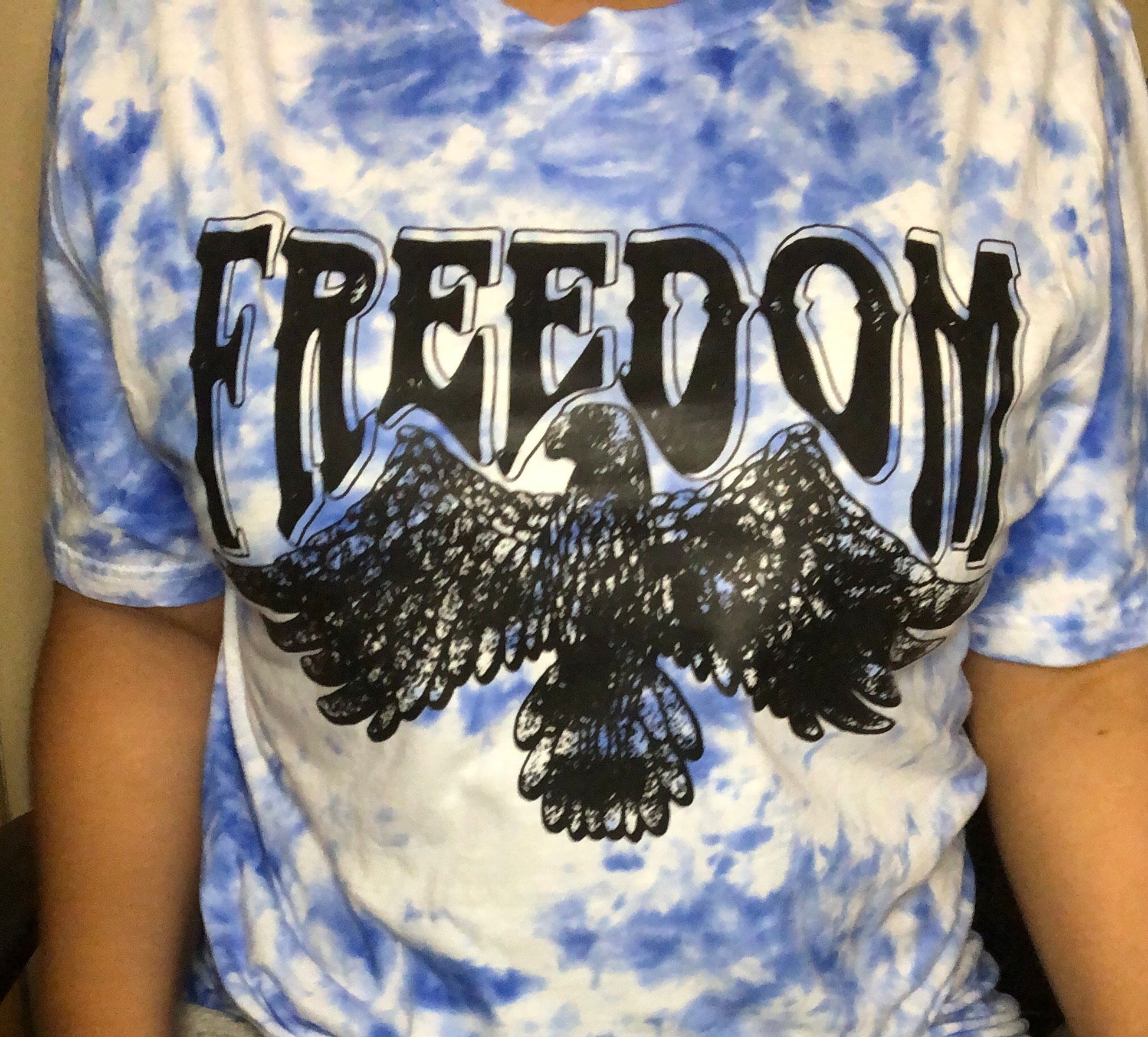 Freedom Eagle - blue tie dye